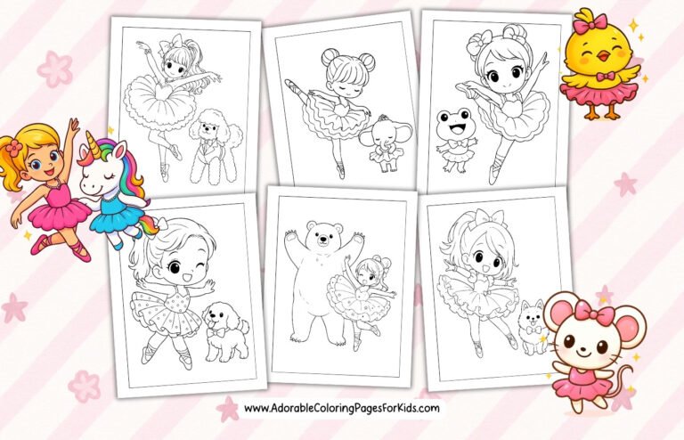 Free Ballerina Coloring Pages For Girls (PDFs Download)