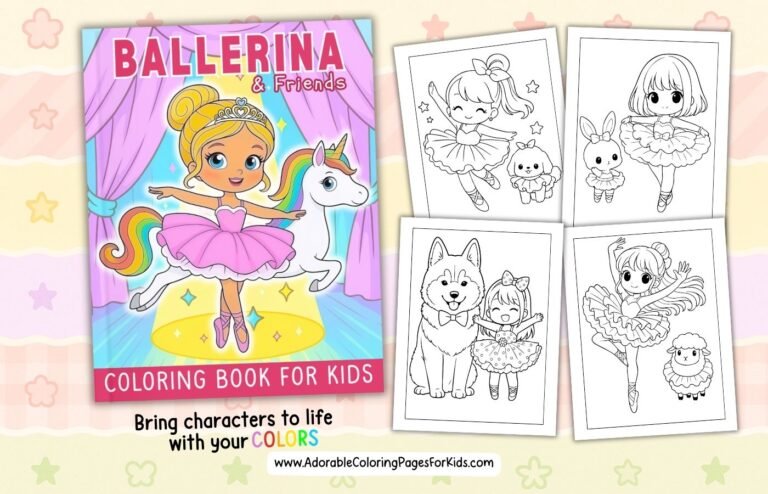 Ballerina Coloring Pages (Free PDFs Download Print & Color at Home)